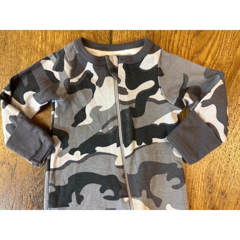 Wonder Nation Preemie Baby Boy Sleeper‎ Camouflage Camo Outfit Gray Reborn Doll